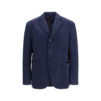 Etro Blue Wool Oves Aries Jacket