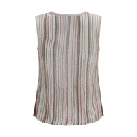 Missoni Multicolor Rayon Sleeveles T-Shirt