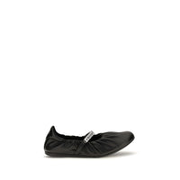 Jimmy Choo Black Calf Leather Bos Taurus Ballet Flats