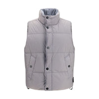 Stone Island Gray Goose Down Full-Length Jacket