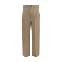 Prada Brown Cotton Casual Pants
