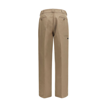 Prada Brown Cotton Casual Pants