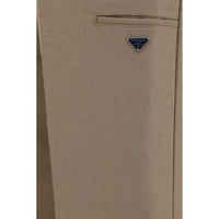 Prada Brown Cotton Casual Pants