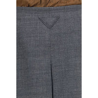 Prada Gray Wool Oves Aries Midi Skirt