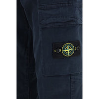 Stone Island Blue Cotton Cargo Pants