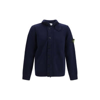 Stone Island Blue Cotton Cardigan