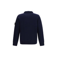 Stone Island Blue Cotton Cardigan