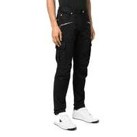 Balmain Black Cotton Cargo Pants