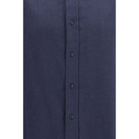 Brunello Cucinelli Blue Cotton Dress Shirt