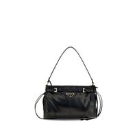 Prada Black Calf Leather Bos Taurus Handbag