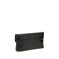 Balenciaga Black Lamb Ovis Aries Aries Clutch Bag