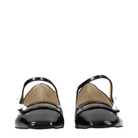 Jimmy Choo Black Leather Ballet Flats