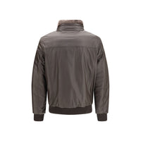 MooRER Brown Leather Full-Length Jacket