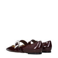 Jimmy Choo Red Leather Ballet Flats