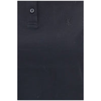 Saint Laurent Black Recycled Cotton Polo Shirt