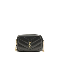 Saint Laurent Black Lamb Ovis Aries Aries Shoulder Bag