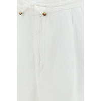 Brunello Cucinelli White Linen Casual Pants