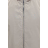 Brunello Cucinelli Gray Polyester Sleeveless Jacket