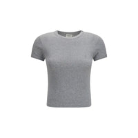 Saint Laurent Gray Cotton T-Shirt