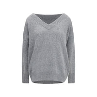 Ermanno Scervino Gray Cashmere Sweatshirt