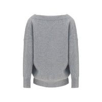 Ermanno Scervino Gray Cashmere Sweatshirt