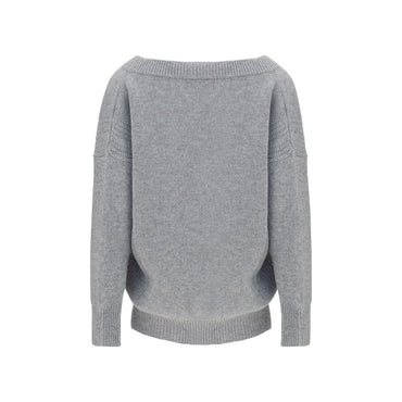 Ermanno Scervino Gray Cashmere Sweatshirt