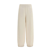 Brunello Cucinelli White Cashmere Casual Pants