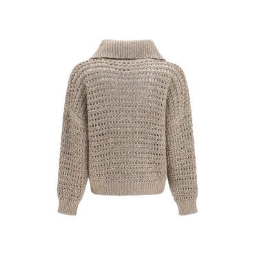 Brunello Cucinelli Gray Cashmere Cardigan