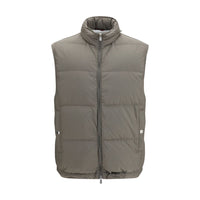 Brunello Cucinelli Gray Polyester Sleeveless Jacket