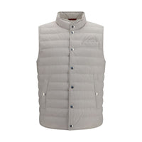 Brunello Cucinelli White Polyester Sleeveless Jacket