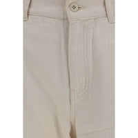 Max Mara White Cotton Casual Pants