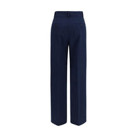 Max Mara Blue Wool Oves Aries Casual Pants