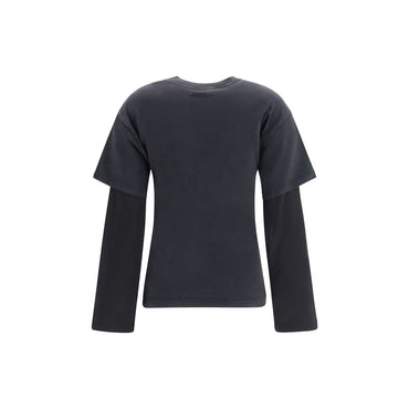 Courrèges Black Cotton T-Shirt