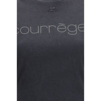 Courrèges Black Cotton T-Shirt