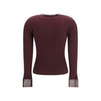 Courrèges Bordeaux Viscose Cardigan