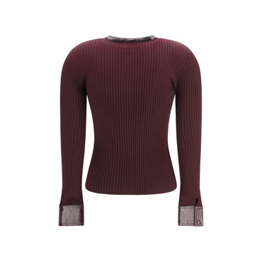 Courrèges Bordeaux Viscose Cardigan
