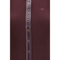 Courrèges Bordeaux Viscose Cardigan
