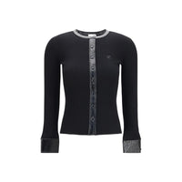 Courrèges Black Viscose Cardigan