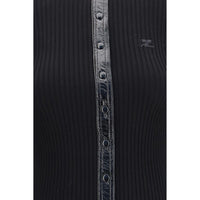 Courrèges Black Viscose Cardigan