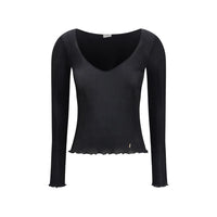 Saint Laurent Black Silk Blouse
