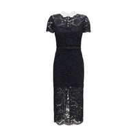 Self-Portrait Black Polyester Casual Dress