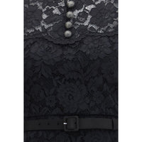 Self-Portrait Black Polyester Casual Dress
