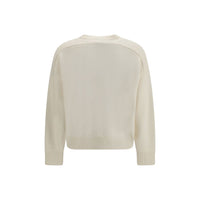Loulou De Saison White Wool Oves Aries Sweatshirt