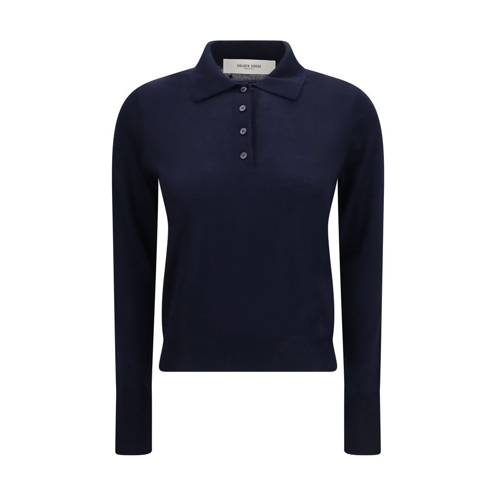 Golden Goose Blue Wool Oves Aries Shirt