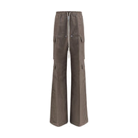 Rick Owens Gray Ramie Cargo Pants