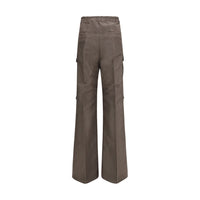 Rick Owens Gray Ramie Cargo Pants
