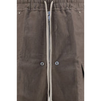 Rick Owens Gray Ramie Cargo Pants