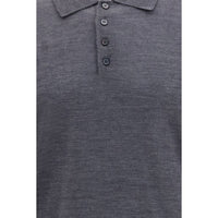 Golden Goose Gray Wool Oves Aries Dress Shirt