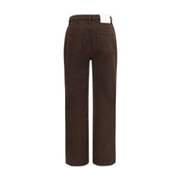 Loulou De Saison Brown Cotton Straight-Leg Jeans