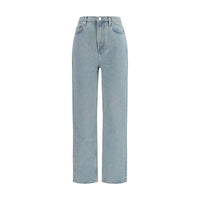 Loulou De Saison Blue Cotton Straight-Leg Jeans